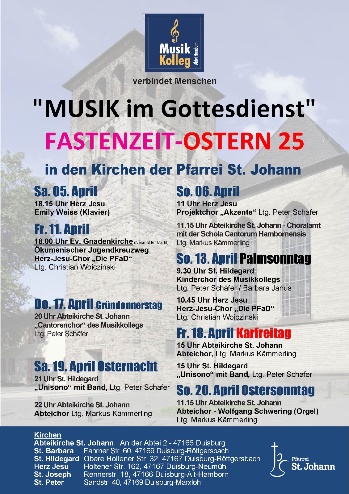 Musik im Gottesdienst April 2025