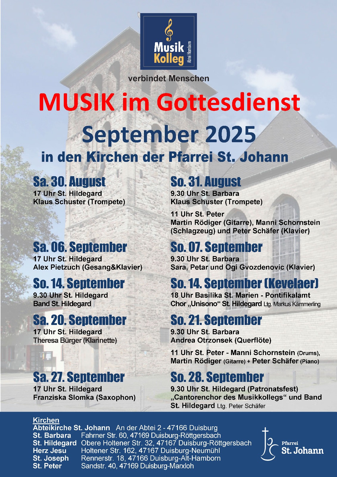 Musik im Gottesdienst September 25